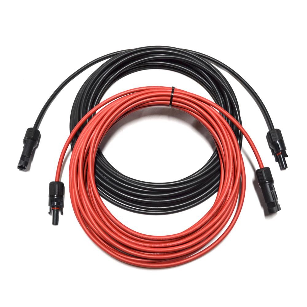 smartEC Solarkabel Verlängerungskabel 4 - 6mm² mit Stecker 2x 7m 6mm² Solarkabel, Außendurchmesser 5,2mm (700 cm), Kabeltyp H1Z272-K IP68 Verlängerungskabel 5-30 Meter