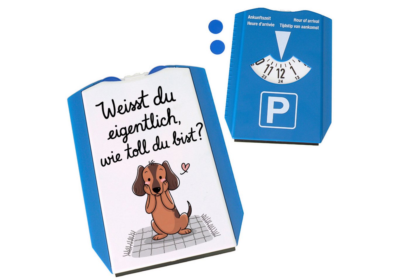 speecheese Parkscheibe Niedlicher Dackel Du bist toll Parkscheibe