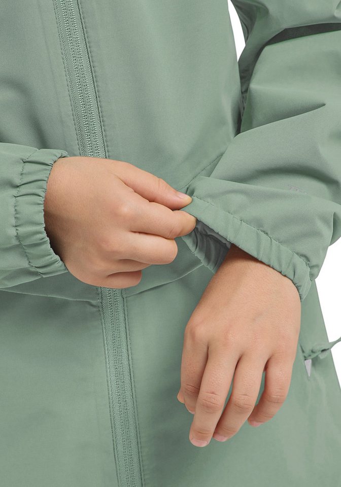 Jack Wolfskin Outdoorjacke MALIMA JACKET G leichte Regenjacke für Mädchen, wasserdicht, winddicht