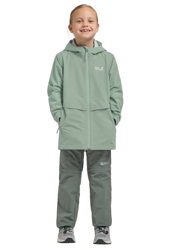 Jack Wolfskin Outdoorjacke MALIMA JACKET G leichte Regenjacke für Mädchen, wasserdicht, winddicht Bild 3