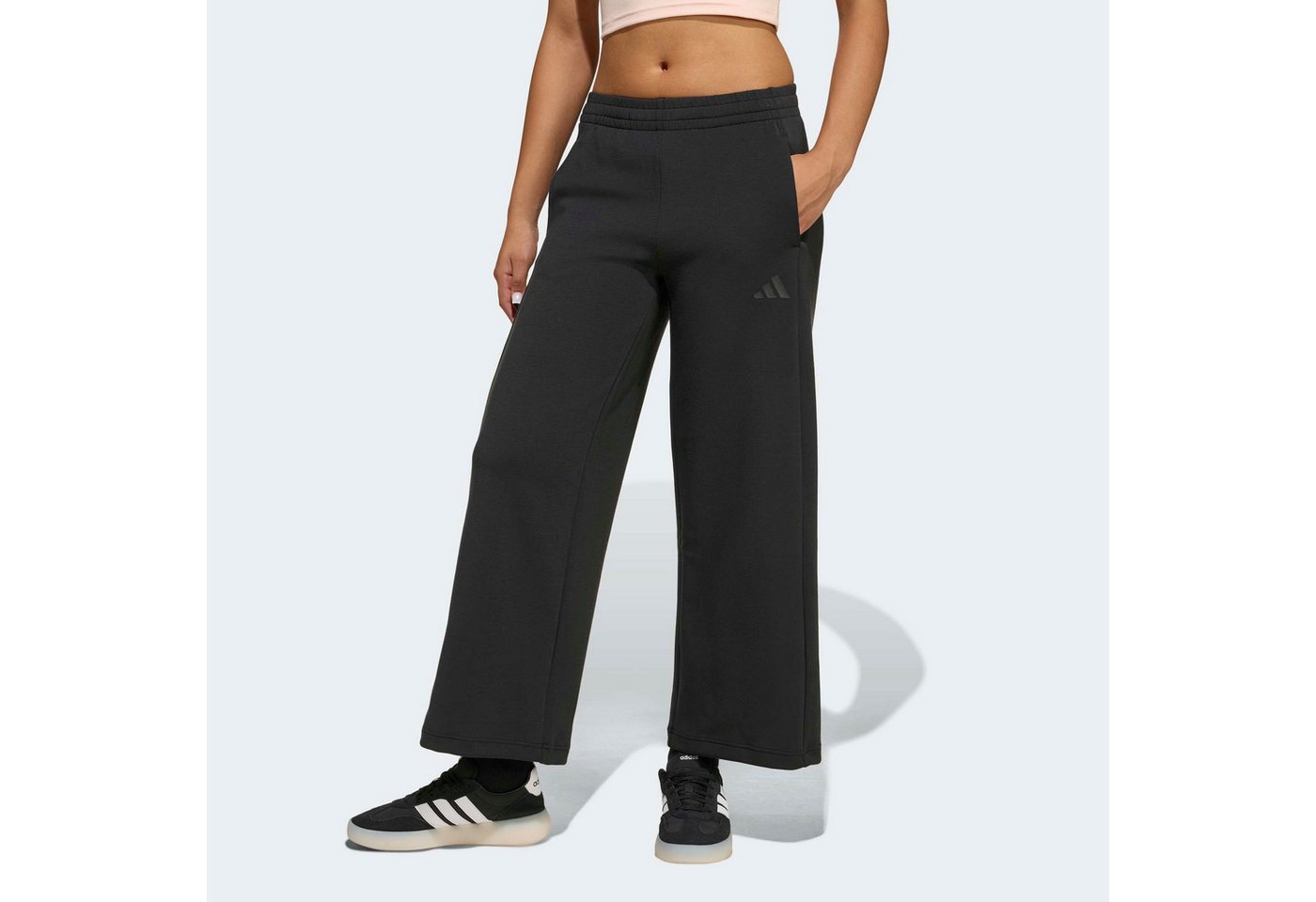adidas Sportswear Sporthose FUTURE ICONS 3-STREIFEN MIT WEITEM BEIN für Kinder, aus Polyester und Baumwolle Bild 3