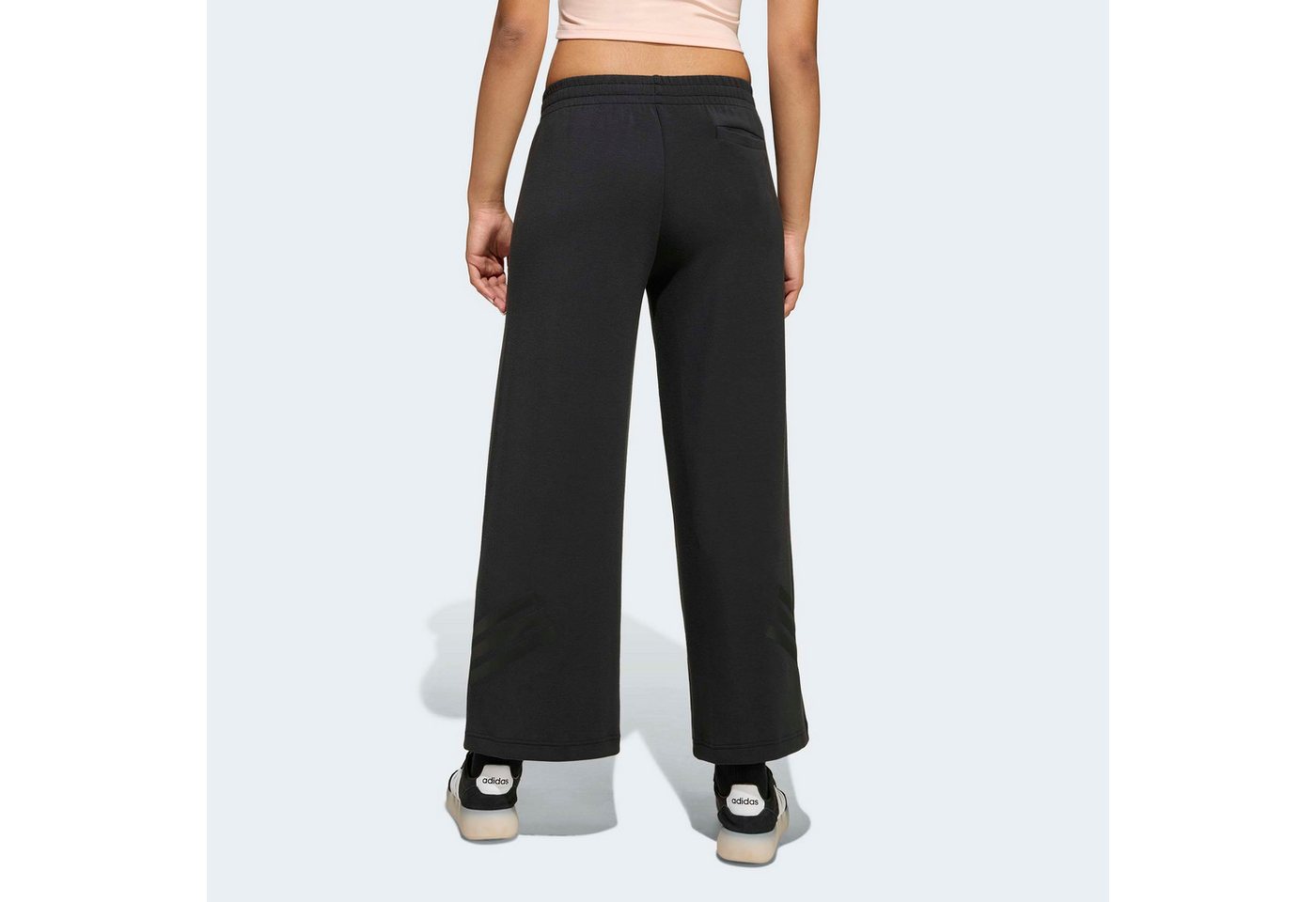 adidas Sportswear Sporthose FUTURE ICONS 3-STREIFEN MIT WEITEM BEIN für Kinder, aus Polyester und Baumwolle Bild 4