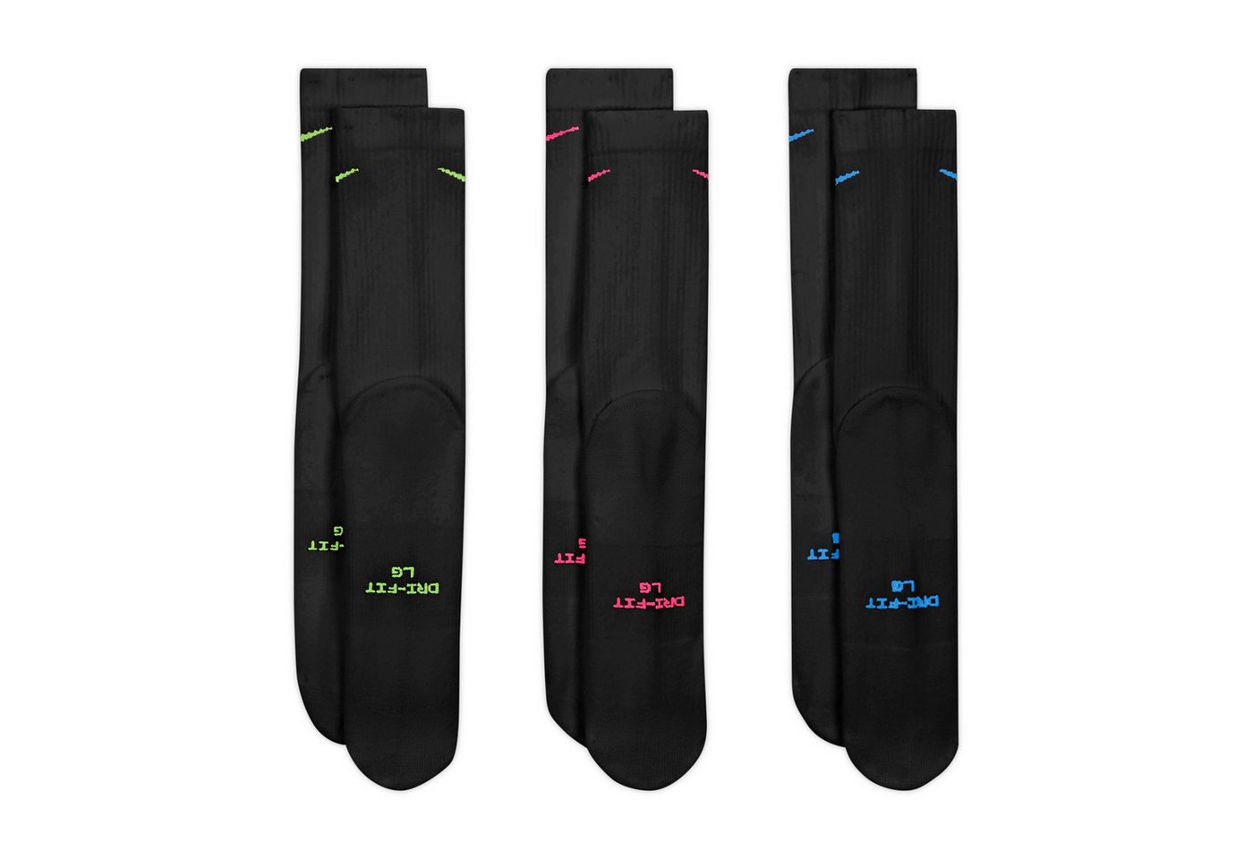Nike Funktionssocken U NK ED ELVD CRW 3P - 144 für Erwachsene, mit Baumwolle im Obermaterial, formstabil Bild 2