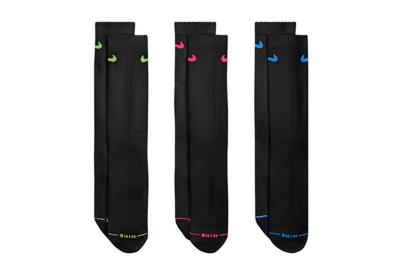 Nike Funktionssocken U NK ED ELVD CRW 3P - 144 für Erwachsene, mit Baumwolle im Obermaterial, formstabil Bild 3