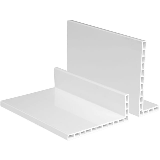 Winkelleisten pvc weiß 2m - Hohlkammerprofile, Kantenhöhe 6-7mm - hj: 3-7mm Aufnahmenprofil 8826