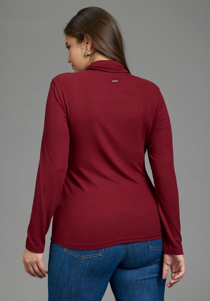 Laura Scott CURVE Rollkragenshirt im Sparset, aus weichem Rippenmaterial (2er Pack) figurbetonte Passform, hüftbedeckende Länge, aus Viskosemischung Bild 4