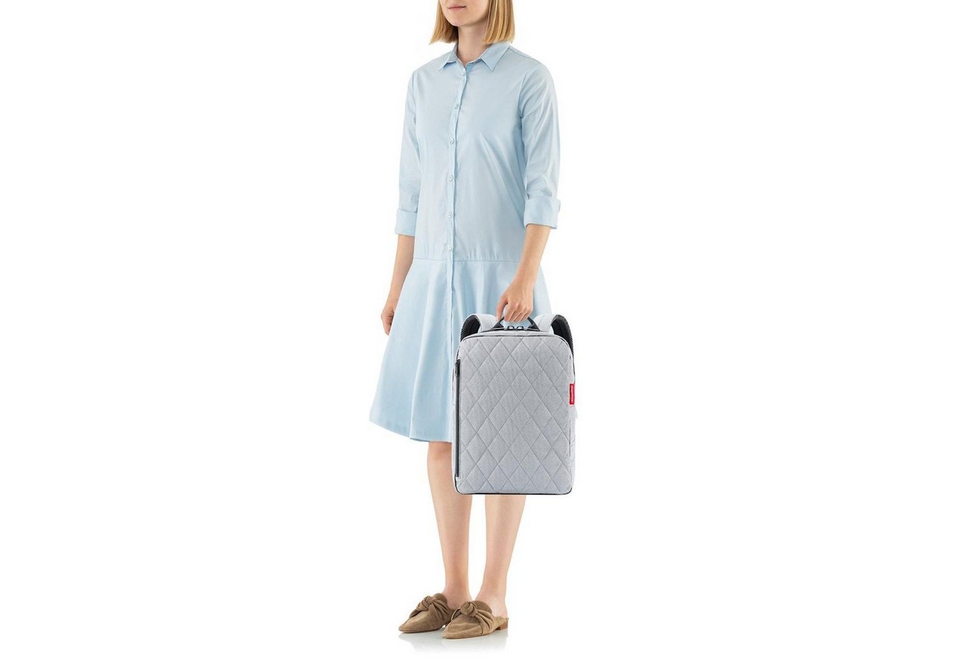 REISENTHEL® Reisetasche reisenthel® classic backpack M rhombus light grey Bild 4