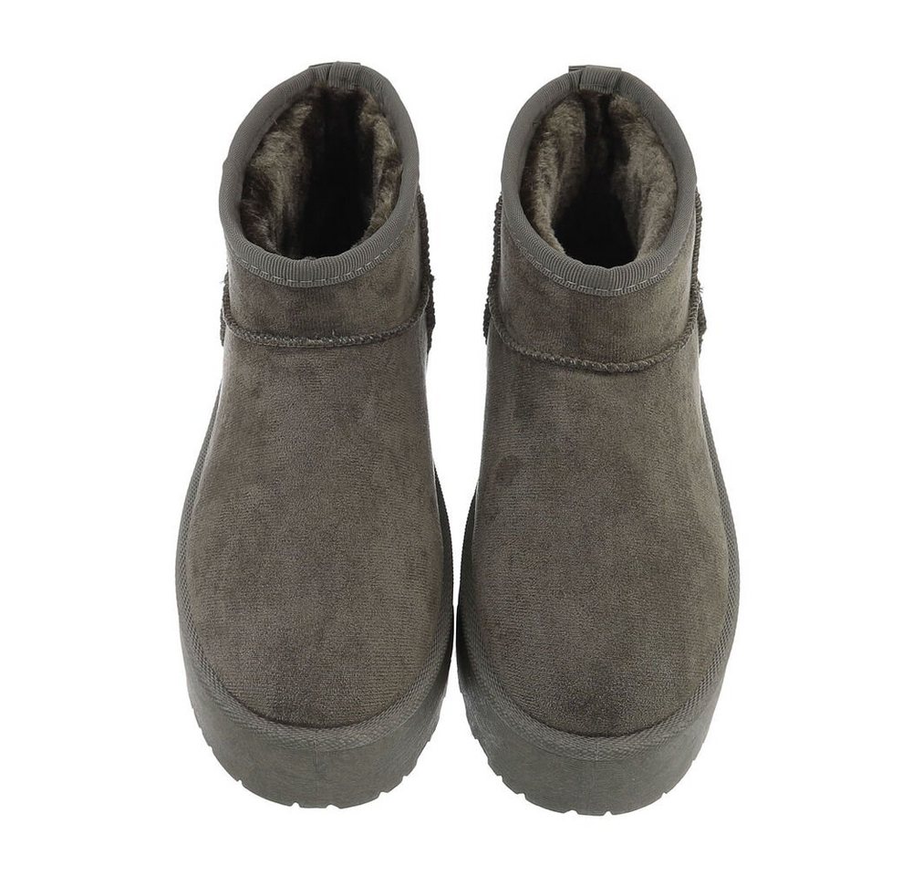 Ital-Design Damen Snowboots Freizeit Snowboots Plateaustiefeletten Snowboots (84338247) Flach Plateaustiefeletten in Olive Bild 2
