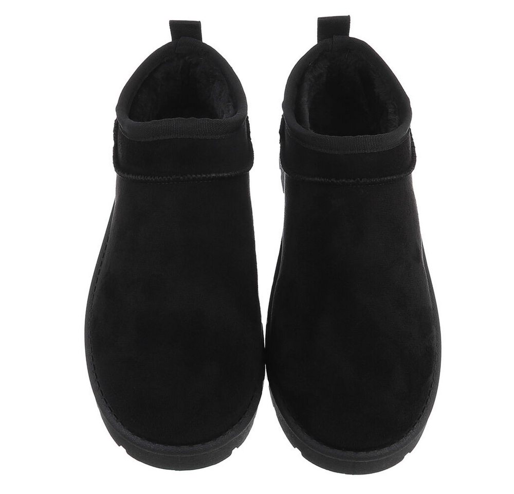 Ital-Design Bequeme Damenfreizeitschuhe mit praktischem Design Snowboots (90624825) Flach Plateaustiefeletten in Schwarz Bild 2