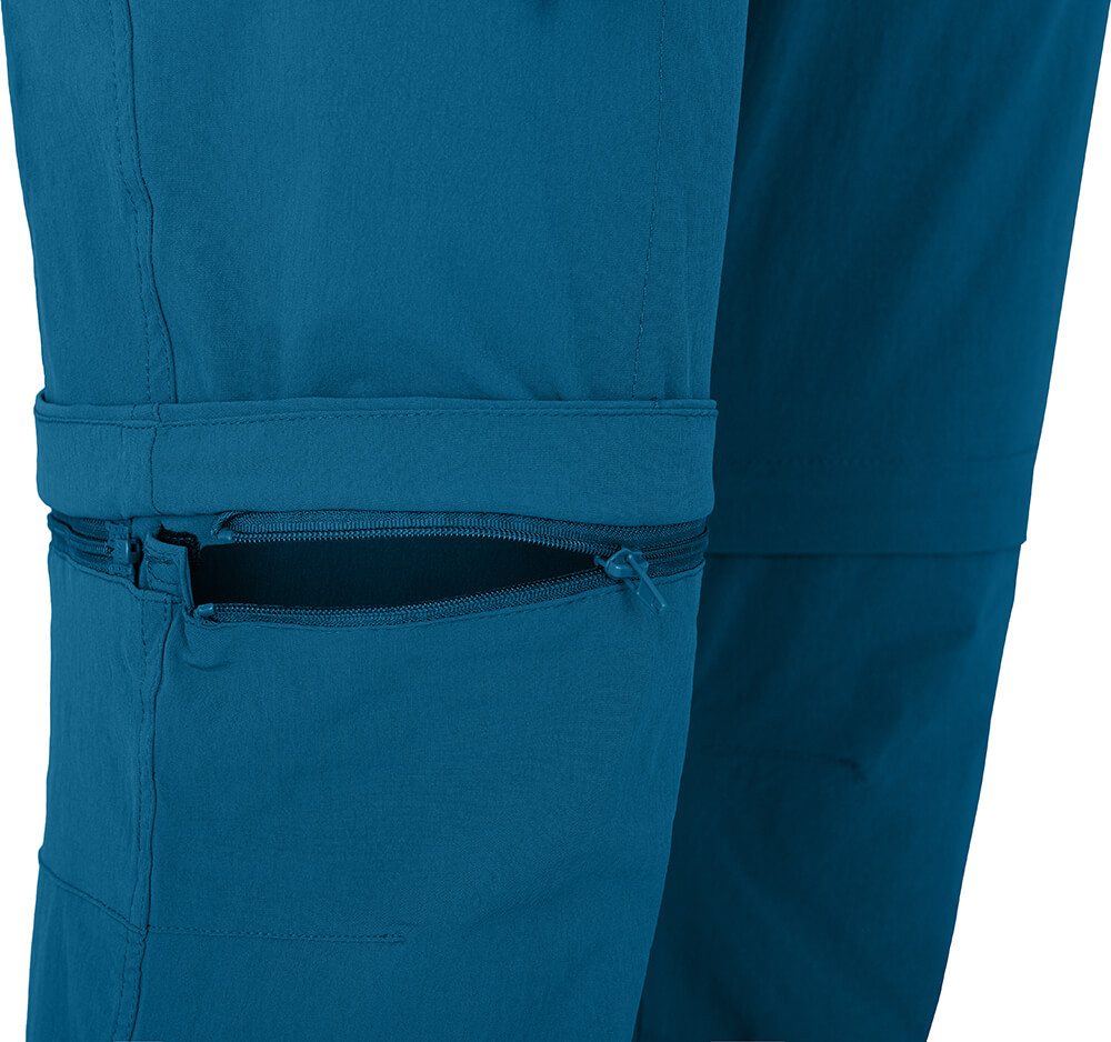 Bergson Outdoorhose BENNETT Zipp-Off (slim) Damen Wanderhose, vielseitig, pflegeleicht, Langgrößen, Saphir blau Bild 2