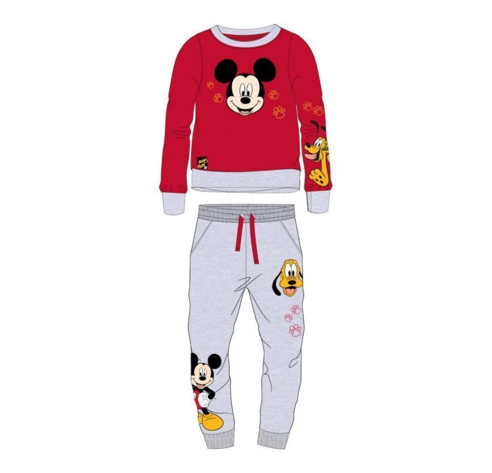 Disney Mickey Mouse Trainingsanzug Mickey Mouse Trainingsanzug für Jungen, "Mickey auf Plutos Spuren", (Set, 2-tlg., 2-teilig), für Kinder, bestehend aus Hose und Jacke