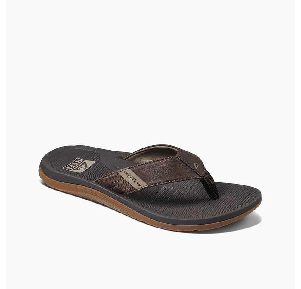Reef Zehensandalen Santa Ana dunkelbraun Herren Badeschuh
