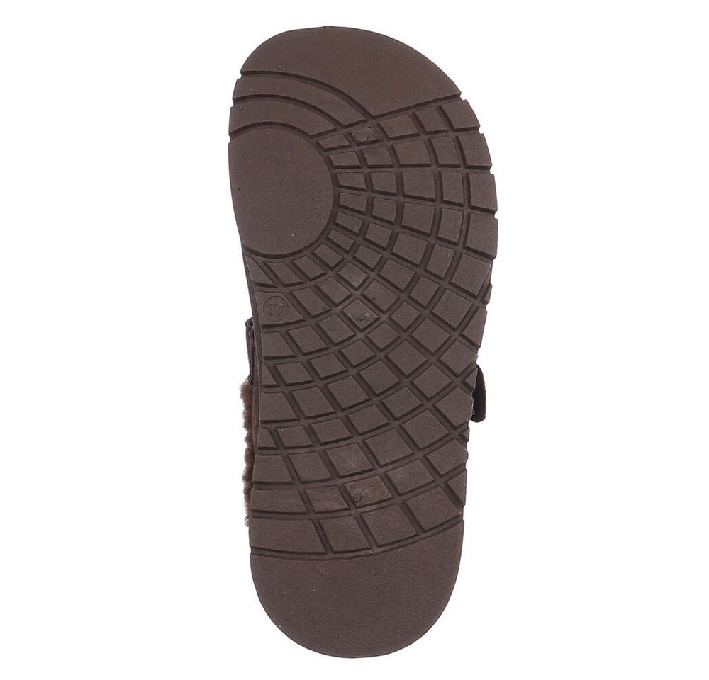 Ital-Design Damen Clog mit Plateausohle und Futter Snowboots (92125522) Flach Hausschuhe in Braun Bild 5
