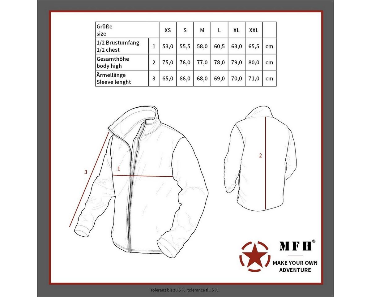 MFH Outdoorjacke US Pea Coat, schwarz, mit schwarzen Knöpfen Bild 2