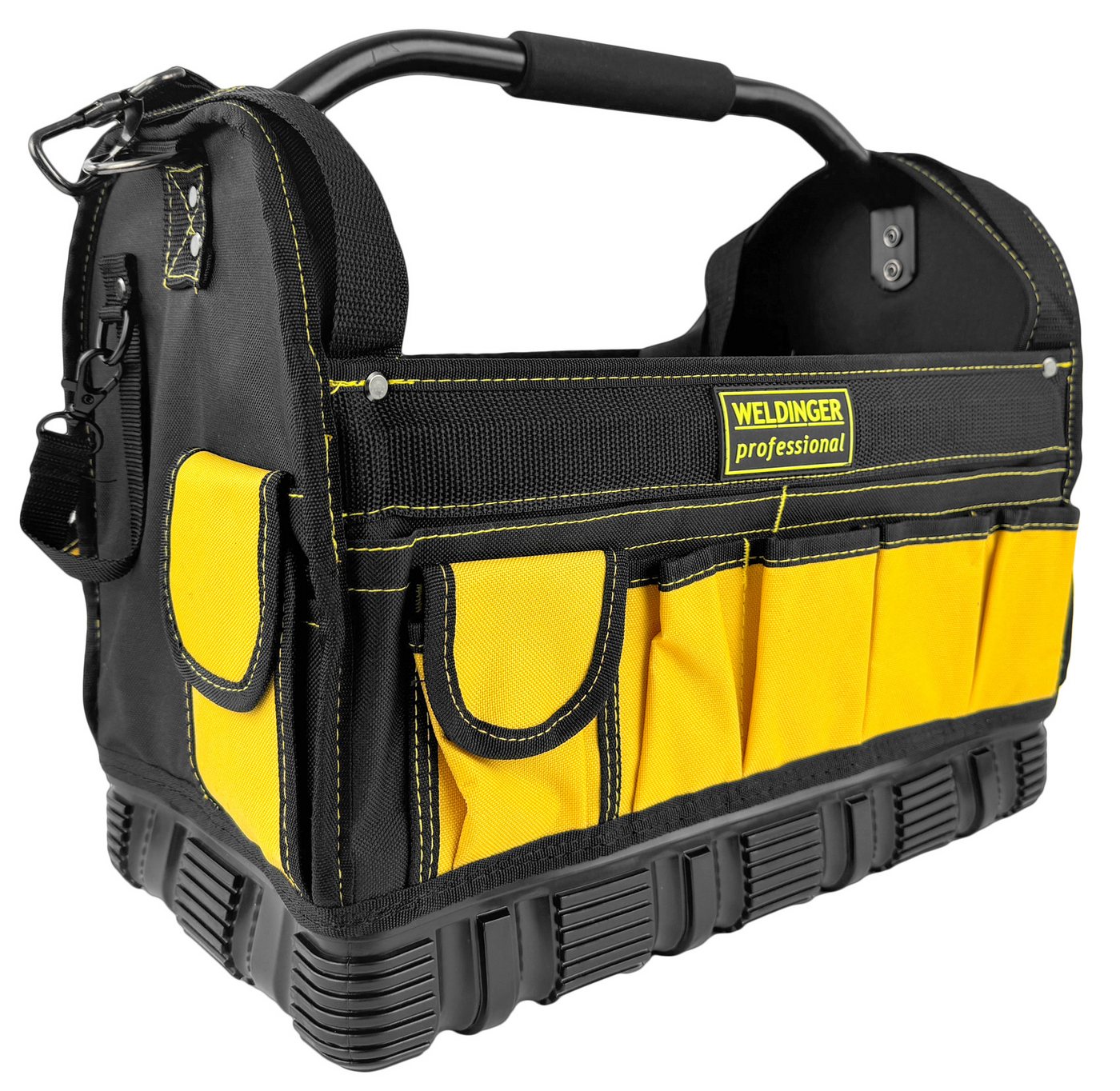WELDINGER Werkzeugtasche Werkzeugtasche Hard Base Rohrgriff Schultergurt Funktionstaschen, oben liegende Klettlaschen für Langwerkzeuge Bild 3