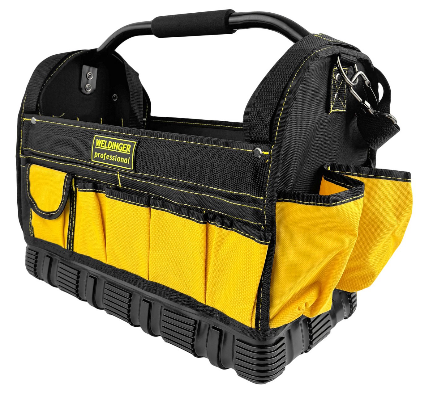 WELDINGER Werkzeugtasche Werkzeugtasche Hard Base Rohrgriff Schultergurt Funktionstaschen, oben liegende Klettlaschen für Langwerkzeuge Bild 4