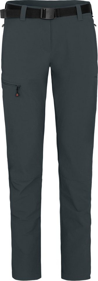 Bergson Outdoorhose MENA (slim) Damen Wanderhose, vielseitig, pflegeleicht, Langgrößen, dunkel grau