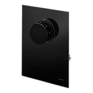 Oventrop - Abdeckung mit Thermostat für Unibox t-rtl, Schwarzes Echtglas