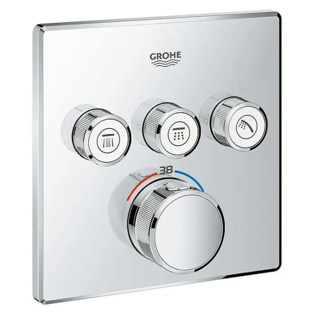 Grohtherm SmartControl - Thermostatische Badewannenarmatur für Unterputzmontage, 3 Ventile, Chrom 29126000 - Grohe