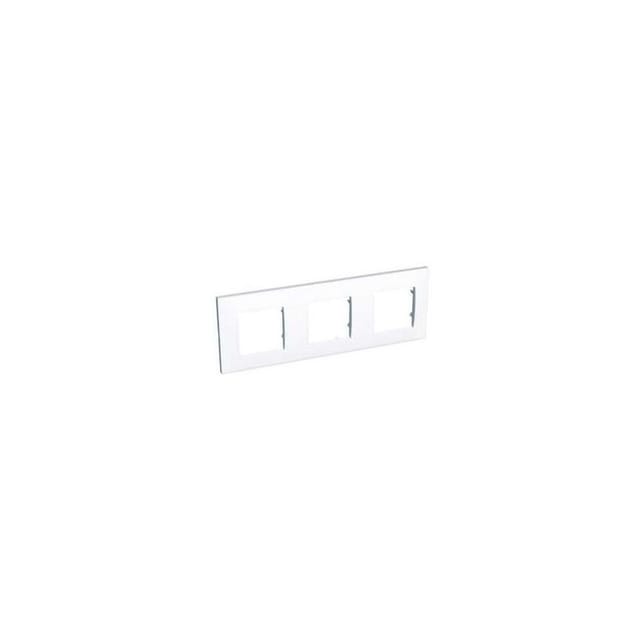 Schneider Electric - Schneider ALB44657 - Altira 3-Pfosten-Platte - horizontaler Montageabstand 71 mm polarweiß