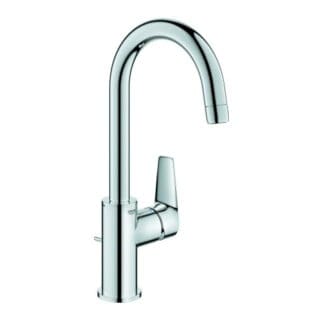 Grohe - BauEco 1-Loch-Einhand-Waschtischbatterie Chrom, L-Size, mit Temperaturbegrenzer, EcoJoy Mousseur, 7l/min, 1 1/4' Garnitur