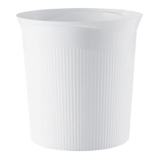 Papierkorb Re-LOOP 28,8 x 28,7 cm (D. x H) 13l Polypropylen 100 % recycelt Farbe: weiß 1 Sortierfach