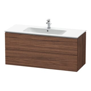 Duravit L-Cube Waschtischunterbau wandh. 481x1220x550mm Nusb.dunkel Matt, Grifflos, 2 Schubkästen
