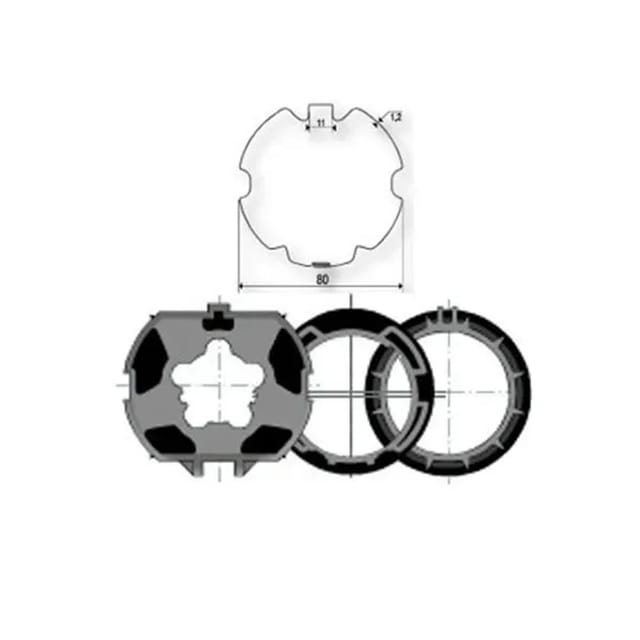 Adapterset ZF80 Welle Für 50mm Somfy Motoren