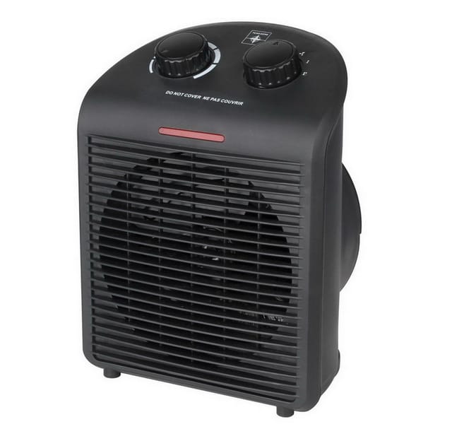 Heizlüfter Elektroheizung 2 Stufen Heizgeräte Kaltluftfunktion regelbares Thermostat, Tragegriff, Überhitzungsschutz, BxH 19 x 25 cm