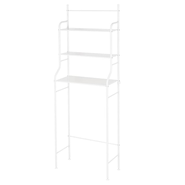 Haloyo - Toilettenregal Badezimmerregal &3 Ablagen Waschmaschinenregal Allzweck Regal Weiß