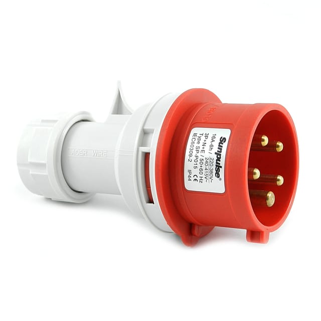 91292 CEE Starkstrom Kupplung Stecker 16A 230V - 400V 5-polig Männlich IP44