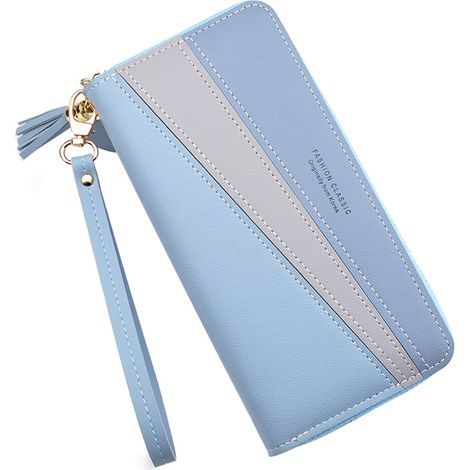 Damen-geldbörse Aus Pu-leder (blau)