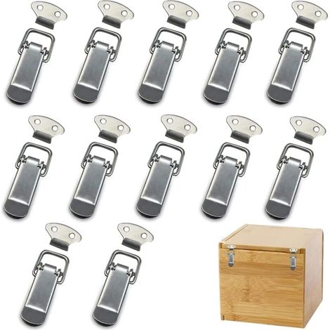 Set Mit 12 Deckelverschlüssen Aus Edelstahl – Hebelverschlüsse 72 X 23 Mm – Für Kisten, Schubladen Und Schränke – Erhöhte Festigkeit