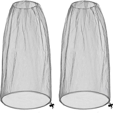 Set Aus 2 Großen Moskitonetzen Für Den Kopf, 99 X 66 Cm, Graue Farbe.