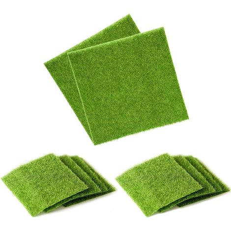Kunstrasen, Mikro-kunstrasenmatte, Miniatur-gartendekoration, Diy-kleine Grüne Rasenmatte Für Garten-mikrolandschaften, Kreatives Wohnaccessoire, 10 Stück
