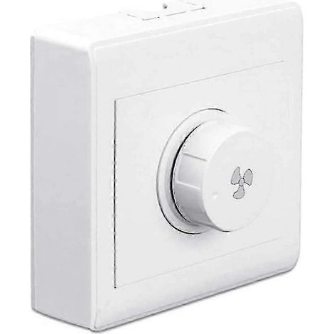 Wandschalter Für Deckenventilator, Typ 86, Stufenlose Drehzahlregelung, 220 V 10 A, Kompatibel Mit Dimmern Von 15 Bis 300 W.