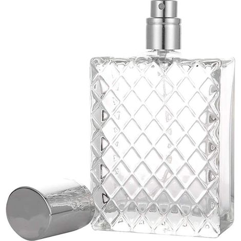 Nachfüllbarer 100-ml-parfümzerstäuber, Quadratische 100-ml-glasflasche Mit Siebeinsatz, Tragbare, Transparente Reiseflasche, Leere Parfümflasche, Perfektes Reiseaccessoire