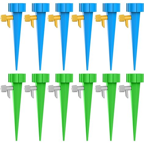 Tropfbewässerungsset, 12-teiliges Tropfbewässerungssystem Mit Ventilen, Automatisches Pflanzenbewässerungssystem, Einstellbares Bewässerungssystem Für Innen- Und Außengärten, Haus Und Gemüsebeete