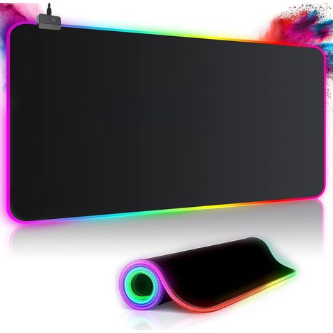 Xxl Rgb Gaming-mauspad (800 X 300 Mm), 14 Led-beleuchtungseffekte, Wasserdicht, Rutschfest, Verschleißfest Für Gamer, Computer Und Pcs