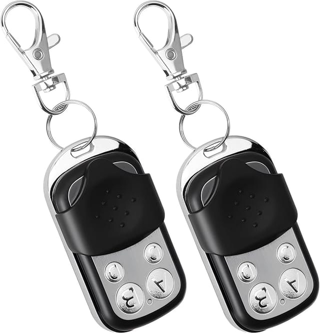 2er-pack Universal-torfernbedienung 433,92 Mhz, Kabellose Universal-garagentorfernbedienung, 4-tasten-rolling-code-kompatible Universal-torfernbedienung Für Garagentore Und Autos