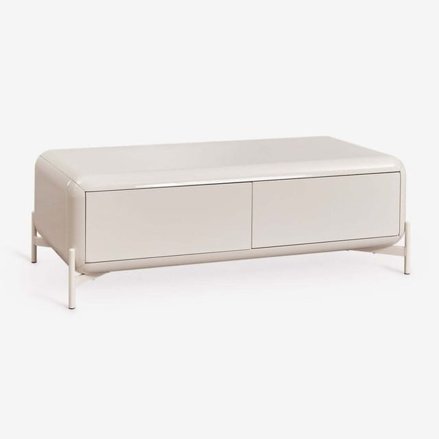 Sklum - Rechteckiger Mitteltisch 120x60 cm aus mdf Alazne Beige Tapioca