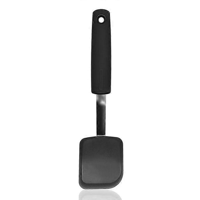 Flexibler Silikonspatel – Hitzebeständiger, Antihaftbeschichteter Silikon-küchenspatel – Silikon, Edelstahl, Schwarz, 30 Cm