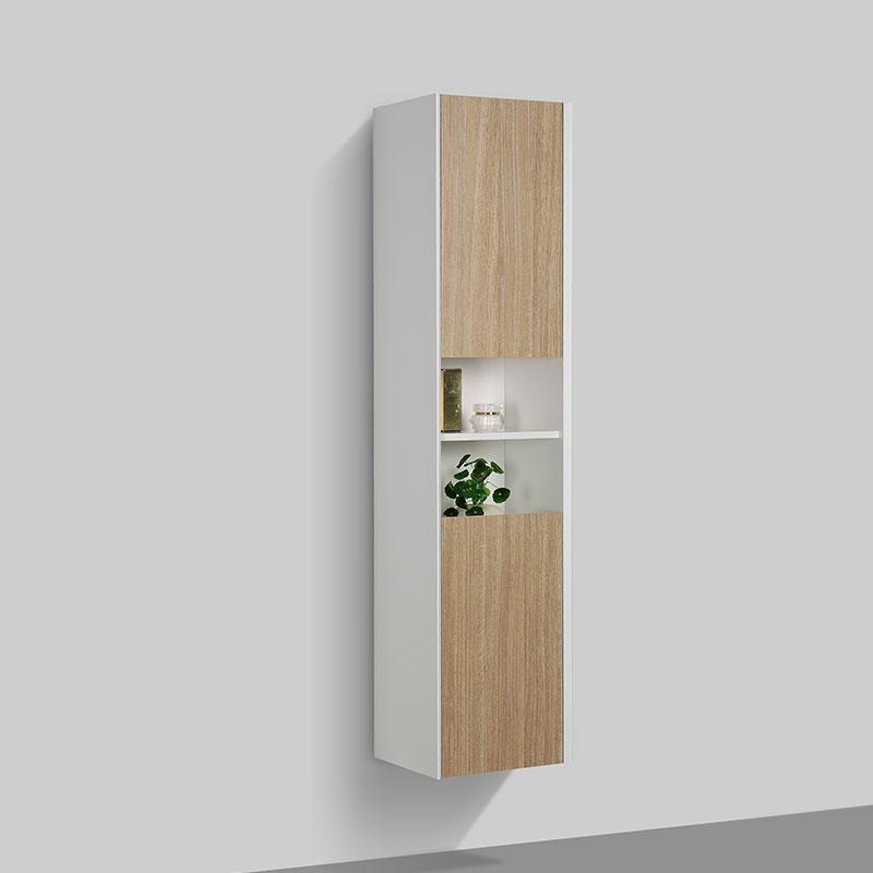 Badschrank 170 Cm Vertikal Weiß/eiche Hell Palio