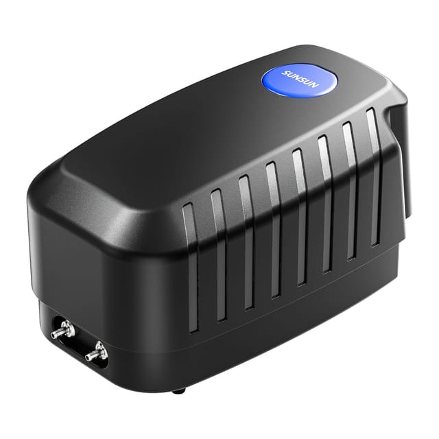 SunSun CAP-20 Sauerstoffpumpe 8 W, Luftpumpe für 8 m³ Aquarium und Gartenteich, Teichbelüfter 13 l/min mit 4 Luftausgängen, Belüftungspumpe mit 2x