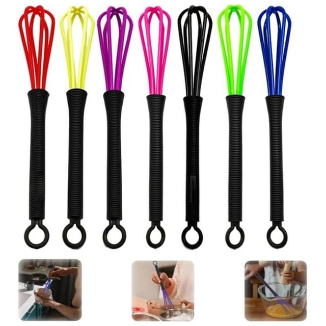 Rührwerkzeug, 7-teiliger Küchen-schneebesen Aus Kunststoff, Mini-ballon-schneebesen, Rührwerkzeug, Schneebesen, Friseur-kunststoff Zum Mischen/schlagen Von Küchenutensilien Und Backen
