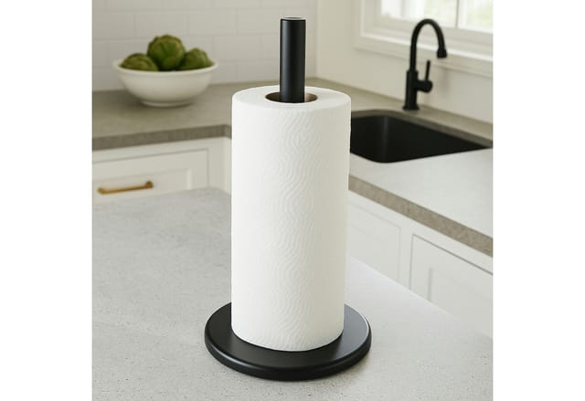 Wadiga - Black metal kitchen rack for paper towels