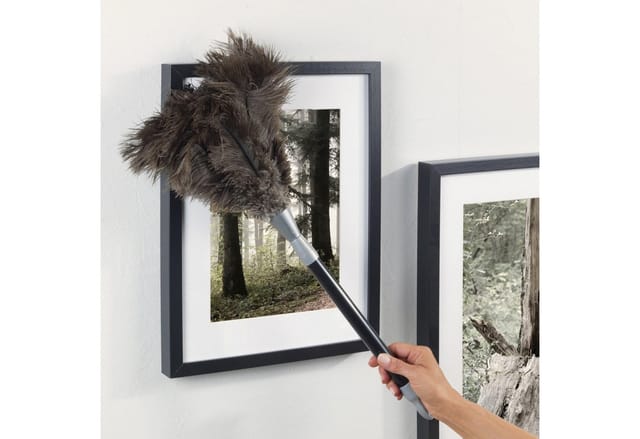Maximex - wenko Staub-Magnet mit verlängerbarem Teleskopstiel, Schwarz - Schwarz