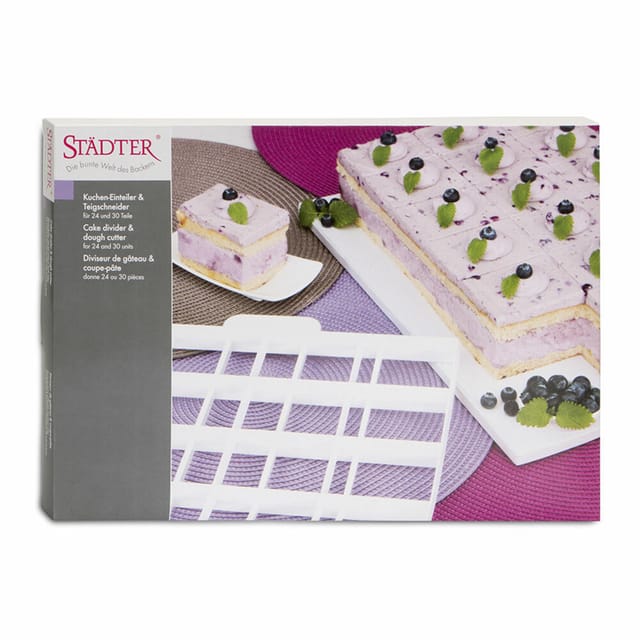 STÄDTER Kuchenteiler & Teigschneider 24/30 Stück 36x30cm