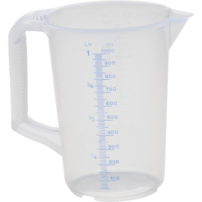 Messkanne 1000 ml Polypropylen transparent D117xH165mm Griff geschlossen