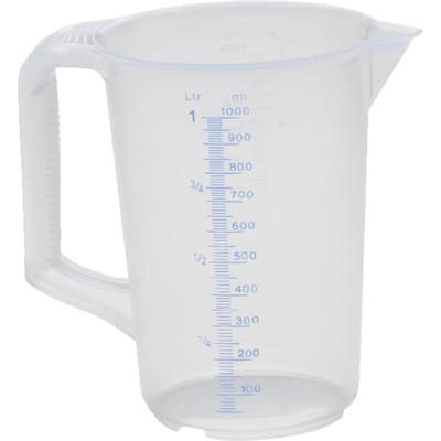 Messkanne 1000 ml Polypropylen transparent D117xH165mm Griff geschlossen